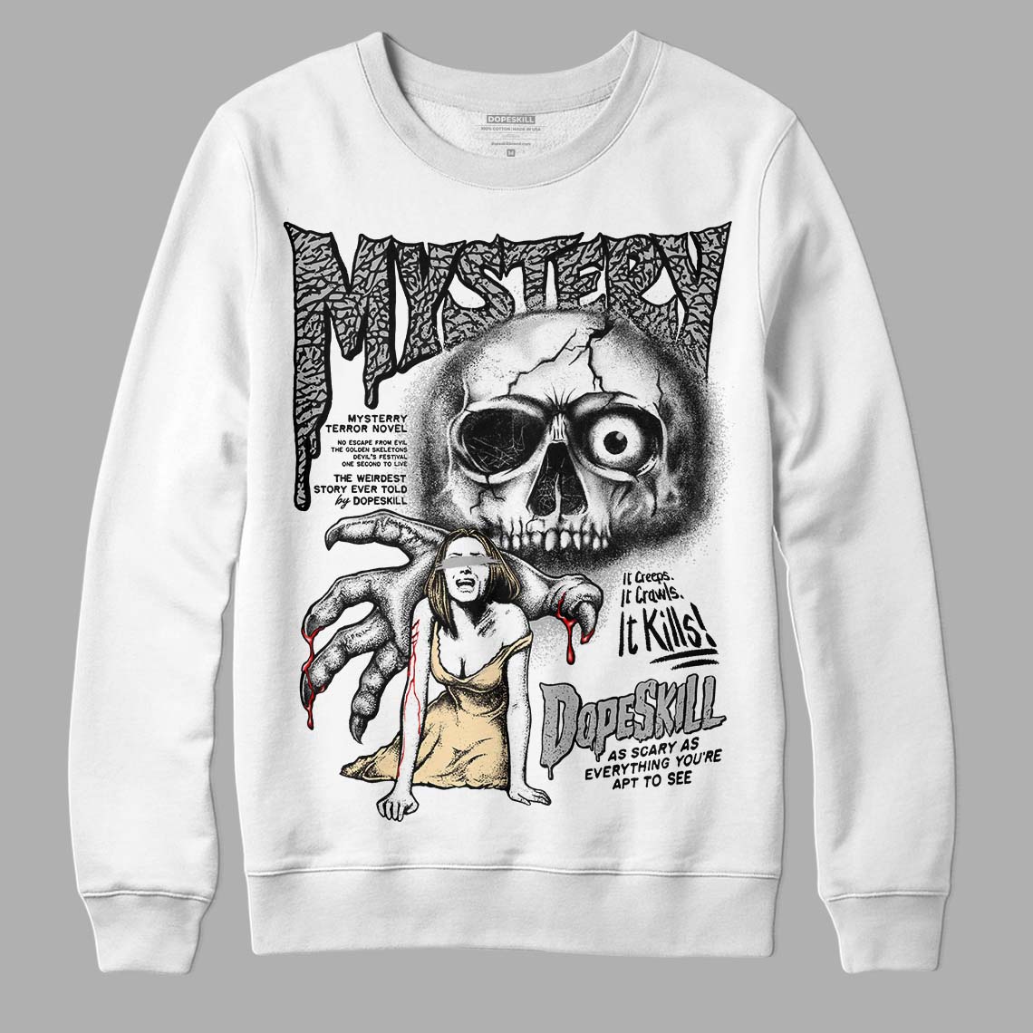 Off Noir 3s superstreetwear Sweatshirt Mystery Ghostly Grasp Graphic