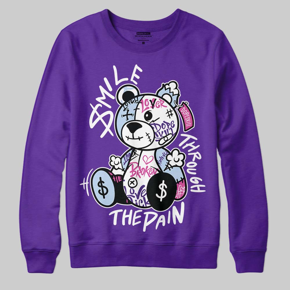 Grape 5s superstreetwear Sweatshirt Smile Through The Pain Graphic