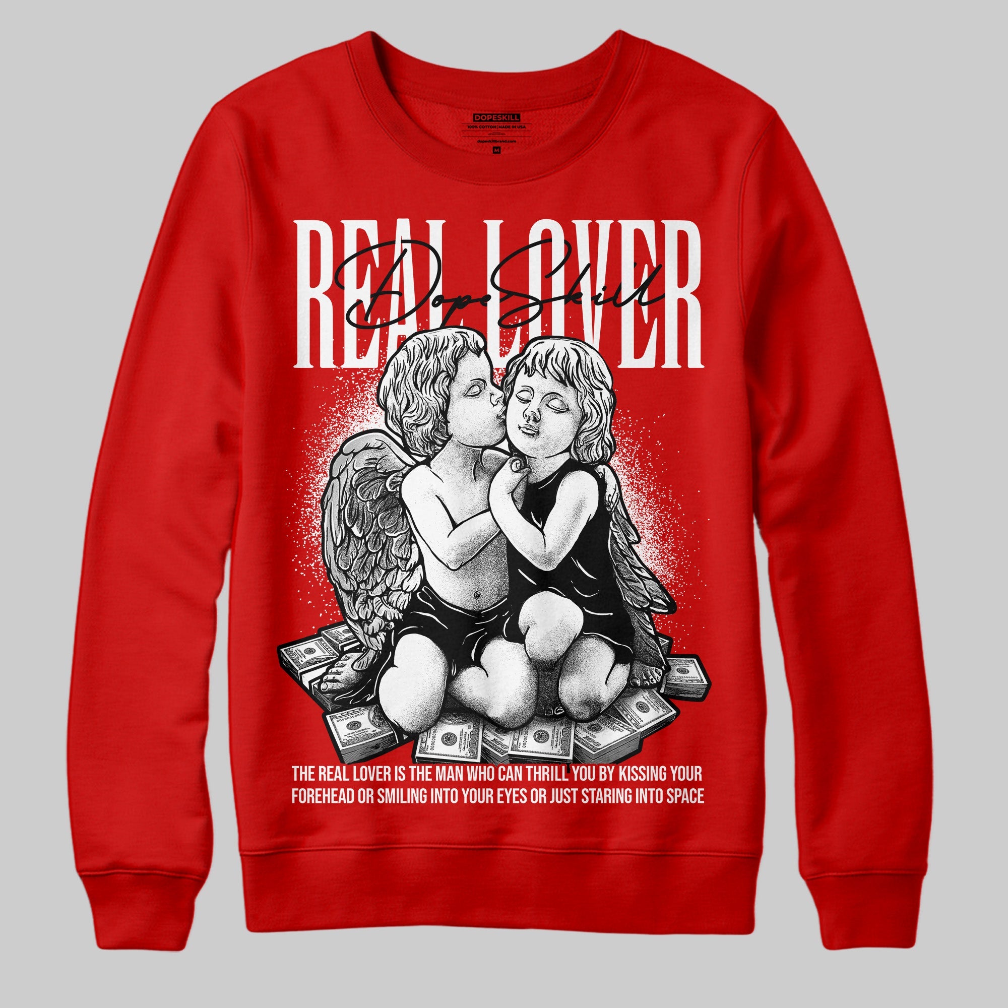 Bred Velvet 11s superstreetwear Red Sweatshirt Real Lover Graphic