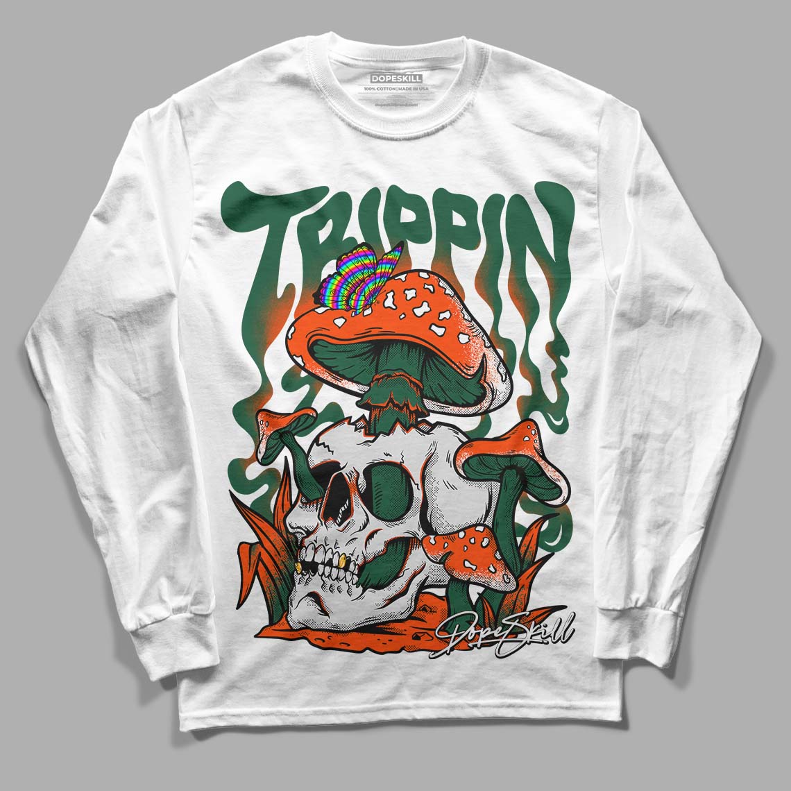 Dunk Low Team Dark Green Orange superstreetwear Long Sleeve T-Shirt Trippin Graphic