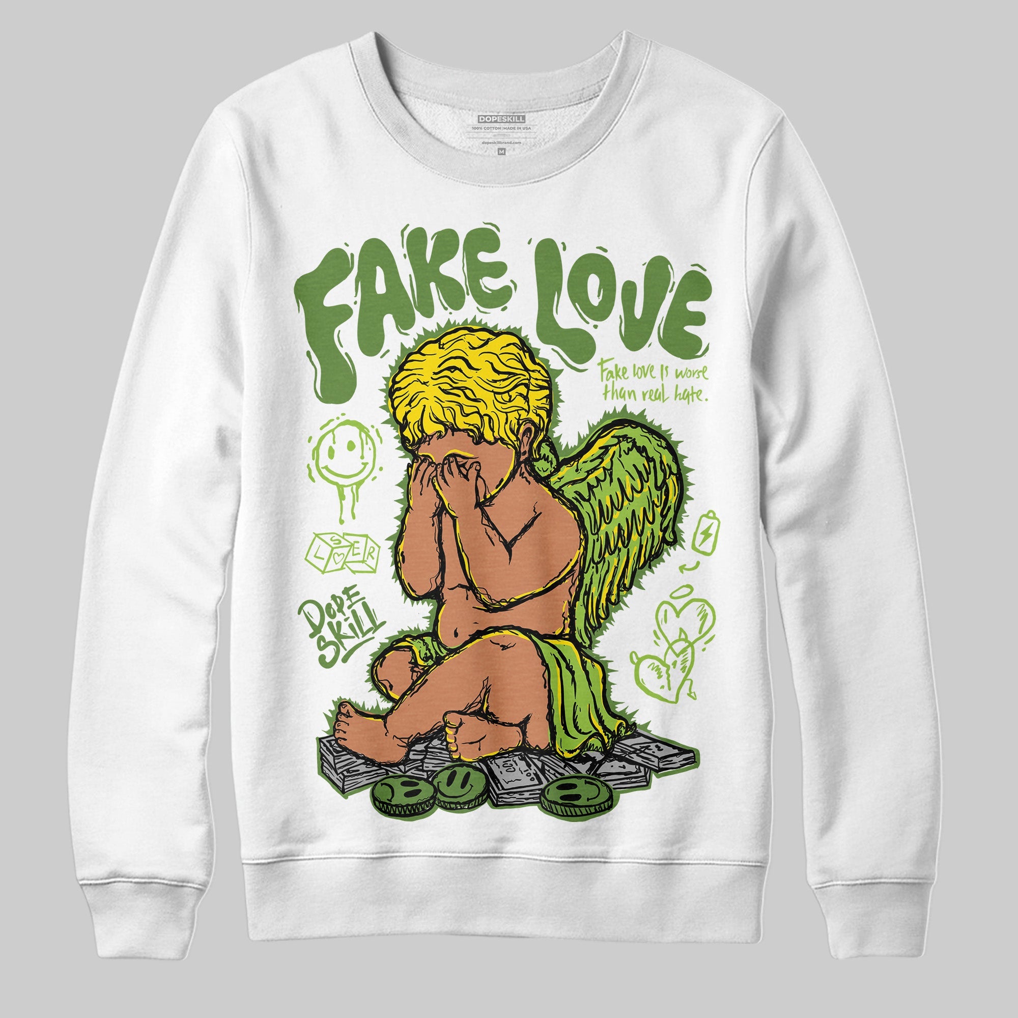 Dunk 'Chlorophyll' superstreetwear Sweatshirt False Love Graphic