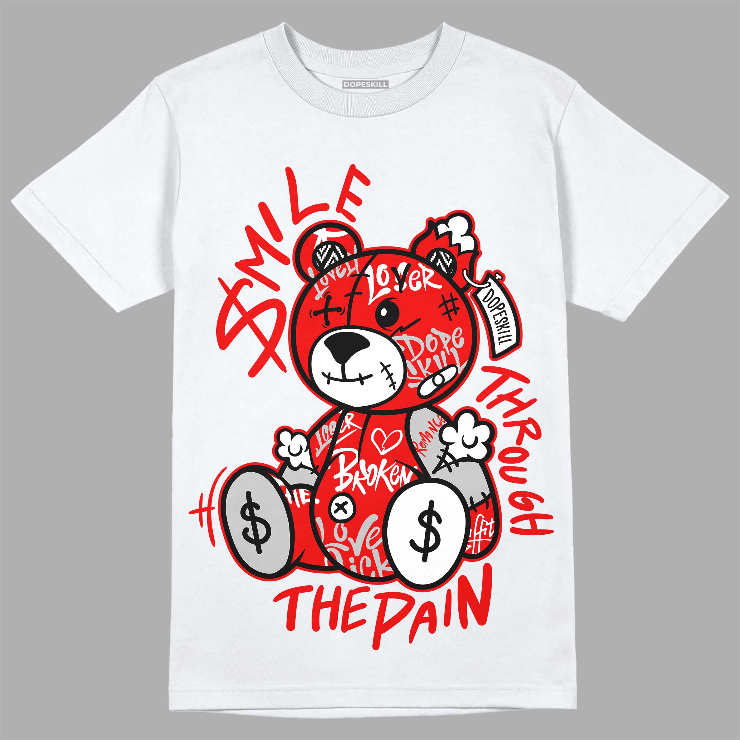 Cherry 12s superstreetwear T-Shirt Smile Through The Pain Graphic