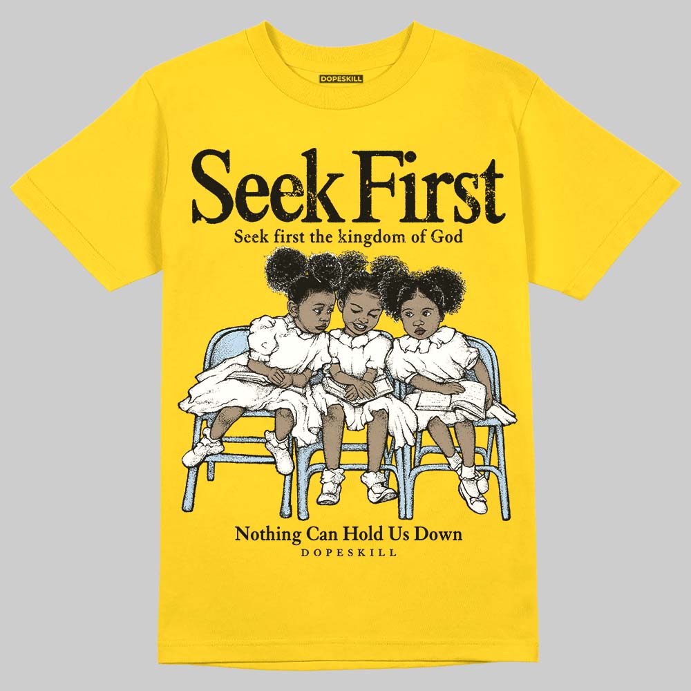 Yellow Ochre 6s superstreetwear T-Shirt New Seek First Graphic