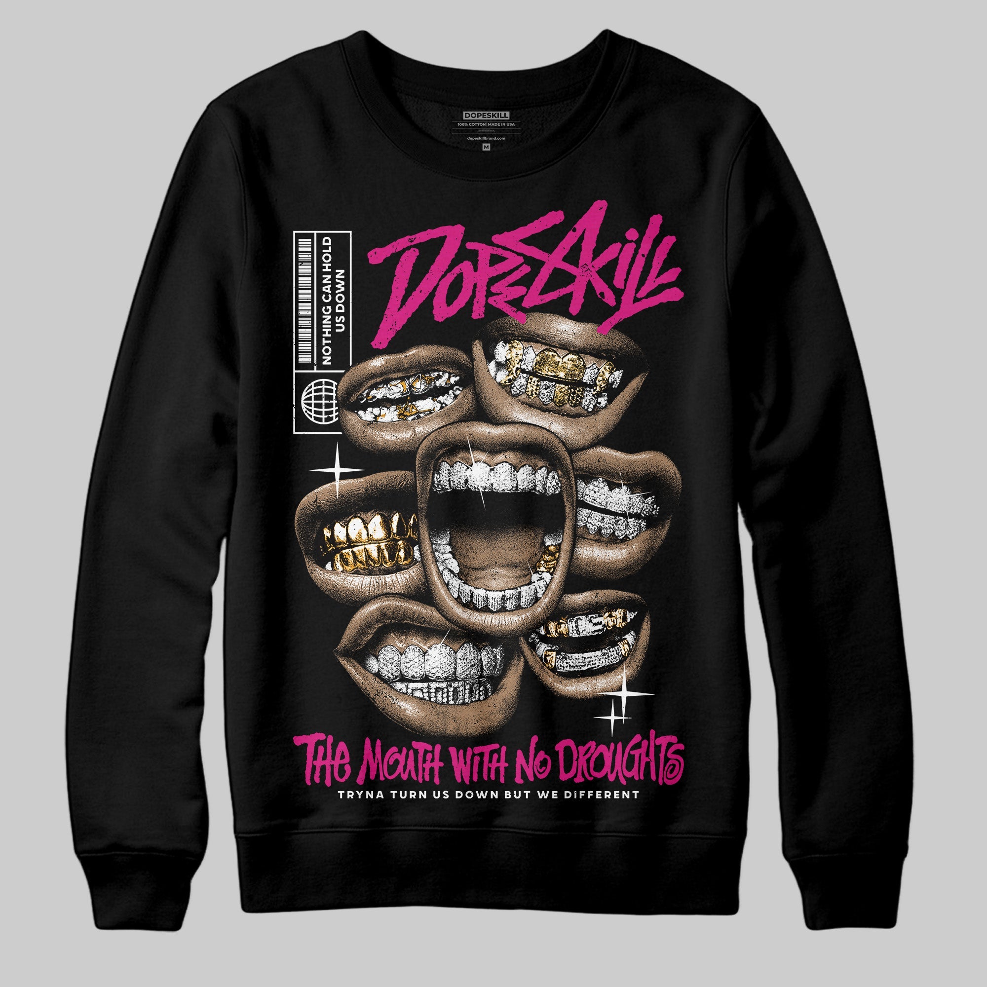 Rick RO Pink Leather Sneakers superstreetwear Sweatshirt The Mouth With No Droughts Graphic