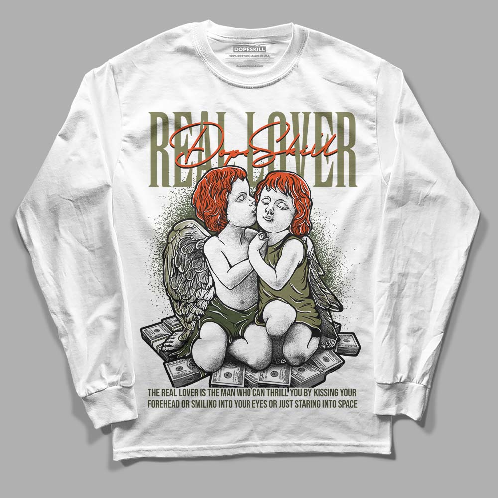 Olive Collection superstreetwear Long Sleeve T-Shirt Real Lover Graphic