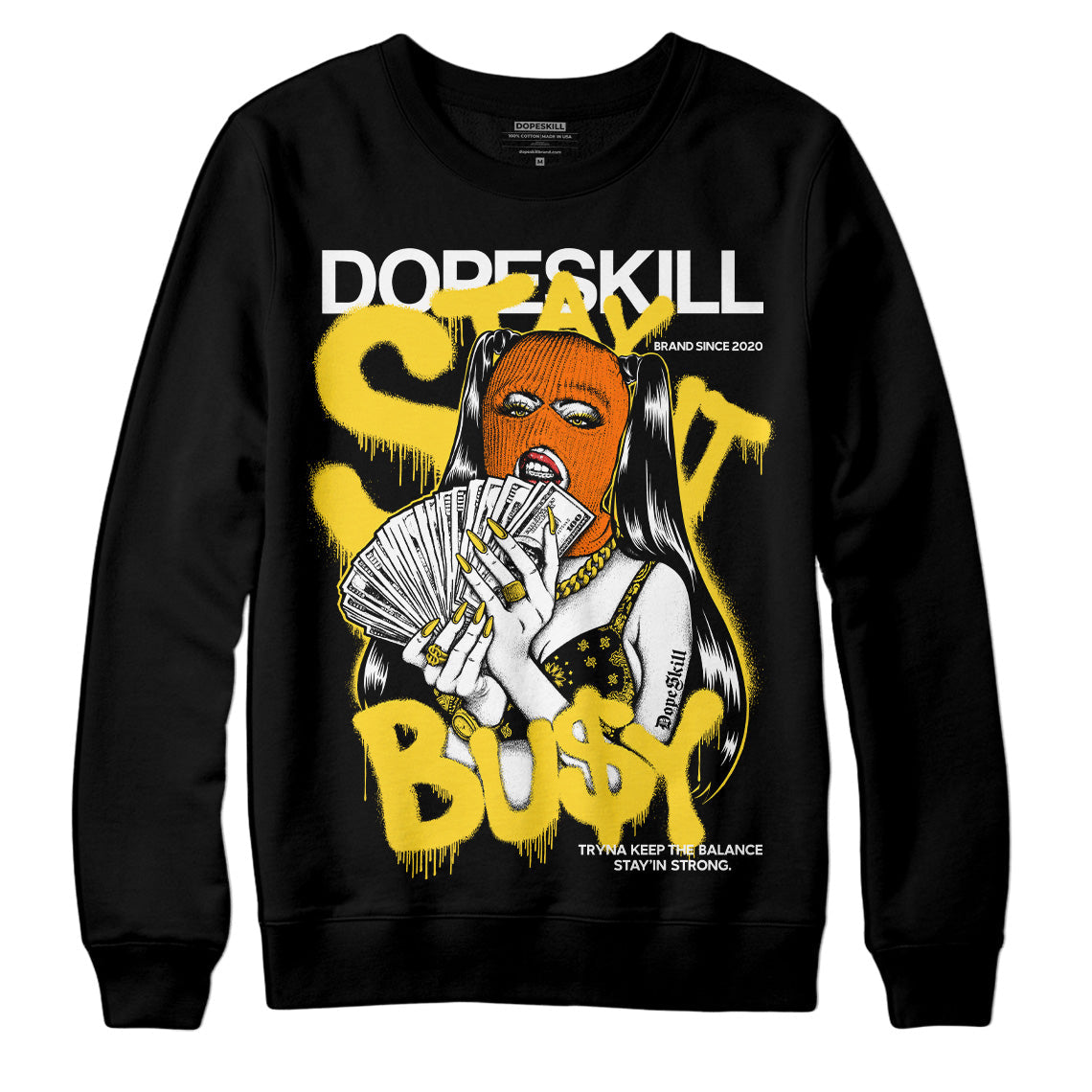 Black Tour Yellow AJ 4 Thunder superstreetwear Sweatshirt Stay It Busy Graphic