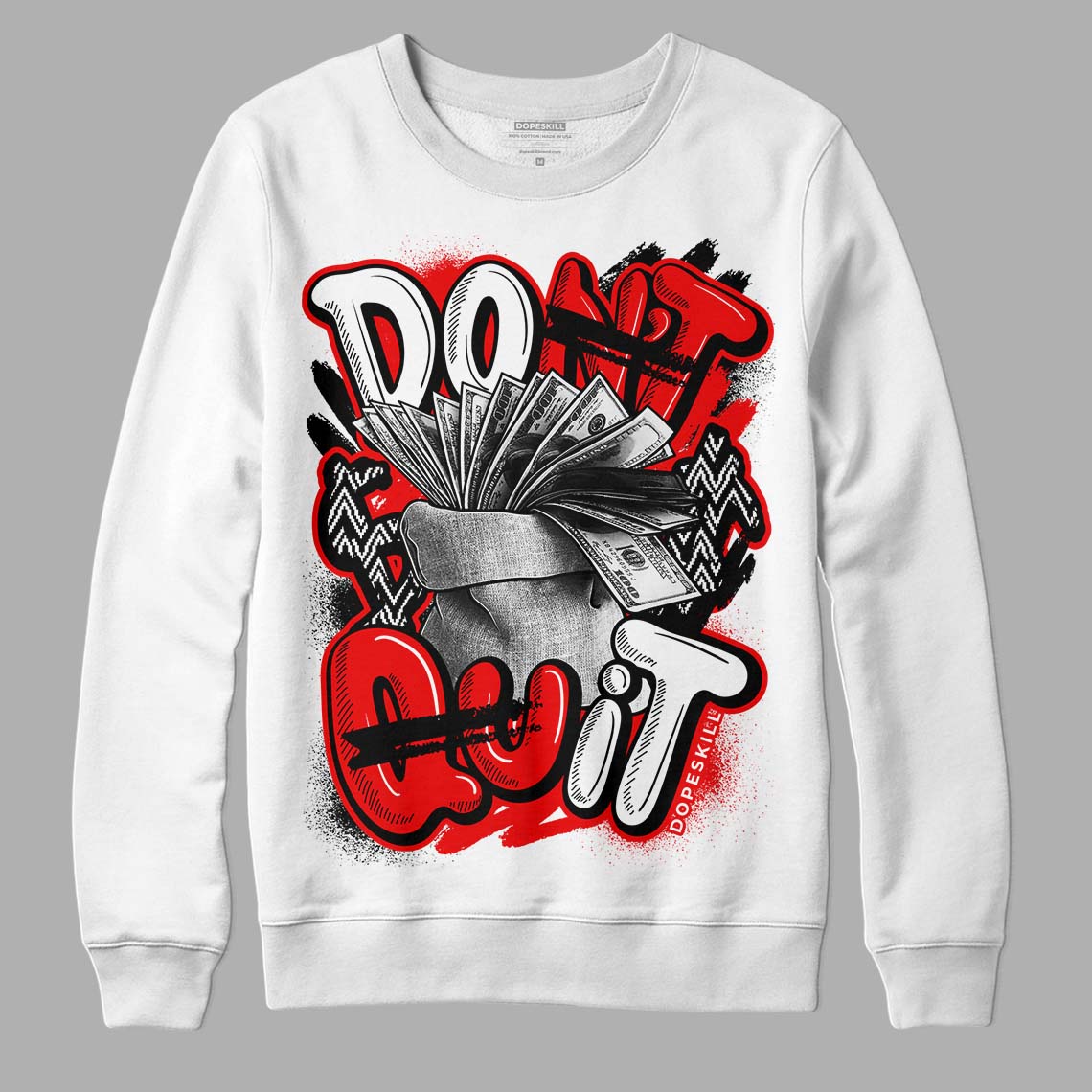 Cherry 12s superstreetwear Sweatshirt Don't Quit Graphic