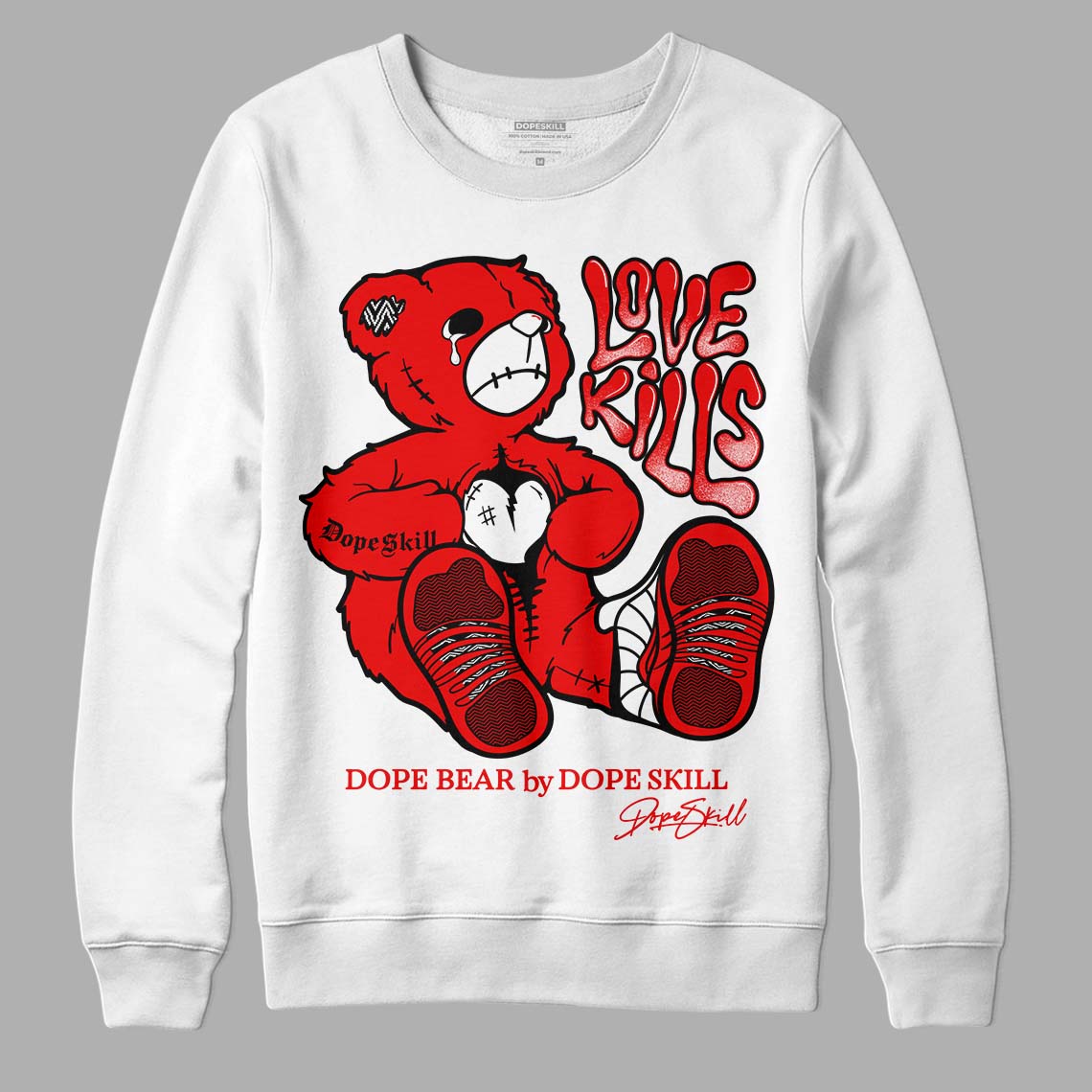 Cherry 12s superstreetwear Sweatshirt Love Kills Graphic
