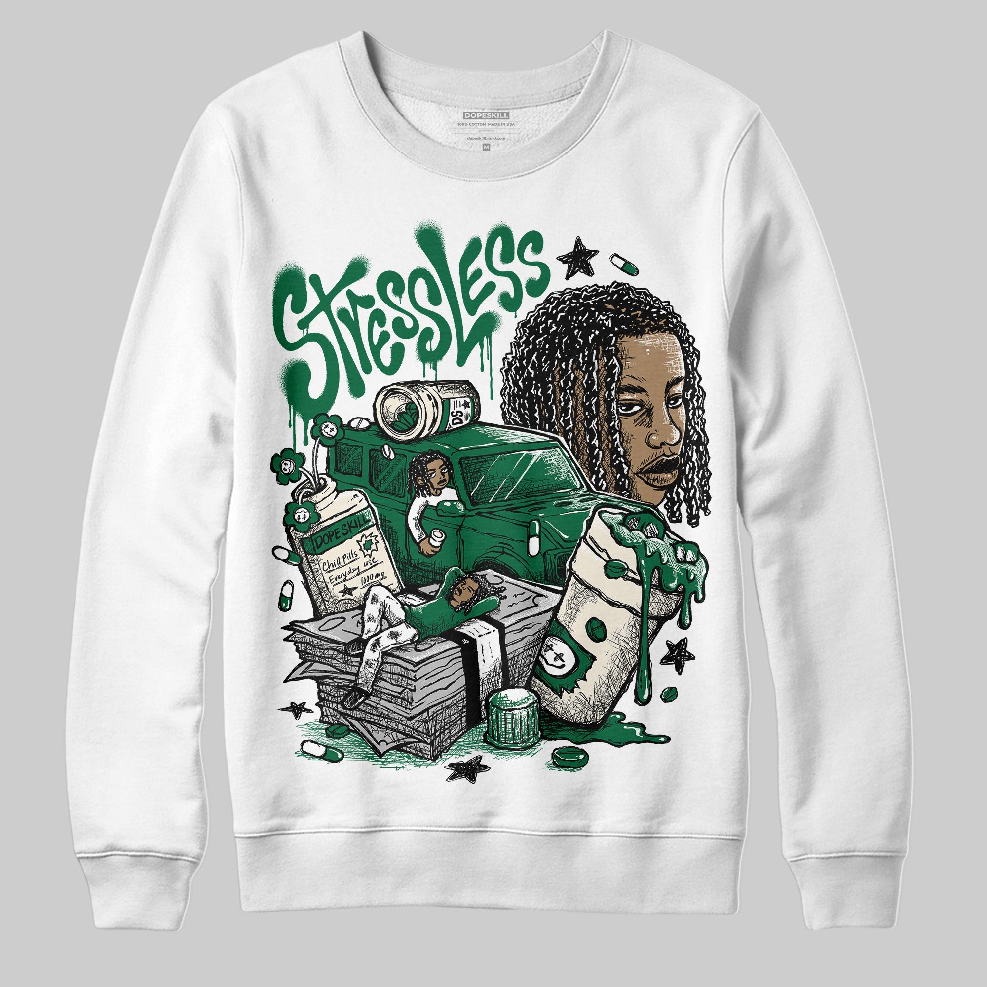 Pine Green 13s superstreetwear Sweatshirt Stressless Graphic