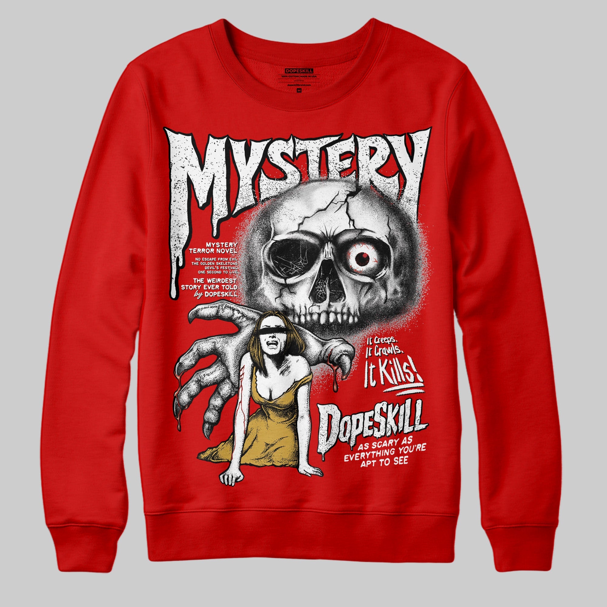 Bred Velvet 11s superstreetwear Red Sweatshirt Mystery Ghostly Grasp Graphic