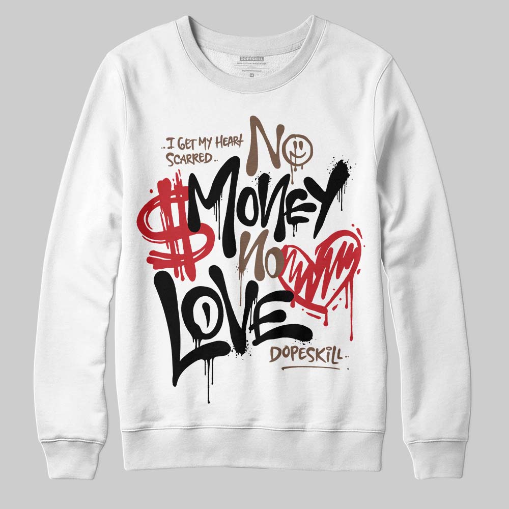 Olive 9s superstreetwear Sweatshirt No Money No Love Typo Graphic