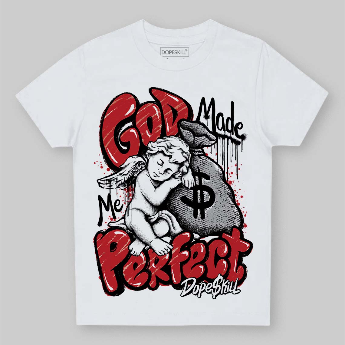 Bred 11s superstreetwear Toddler Kids T-shirt God Made Me Perfect Graphic