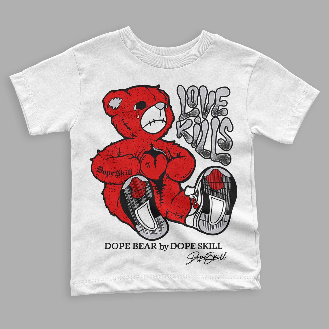 Red Cement 4S superstreetwear Toddler Kids T-shirt Love Kills Graphic