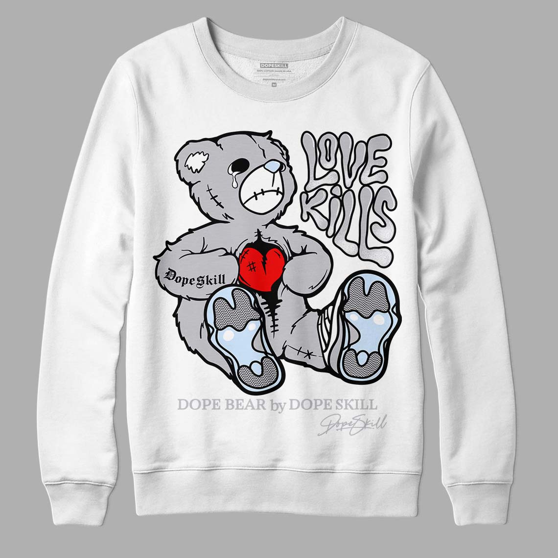 Cement Grey 11s superstreetwear Sweatshirt Love Kills Graphic