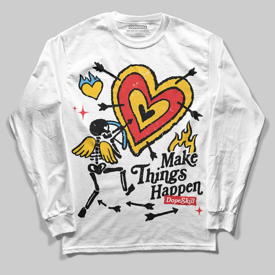Yellow Collection superstreetwear Long Sleeve T-Shirt Make Things Happen Graphic
