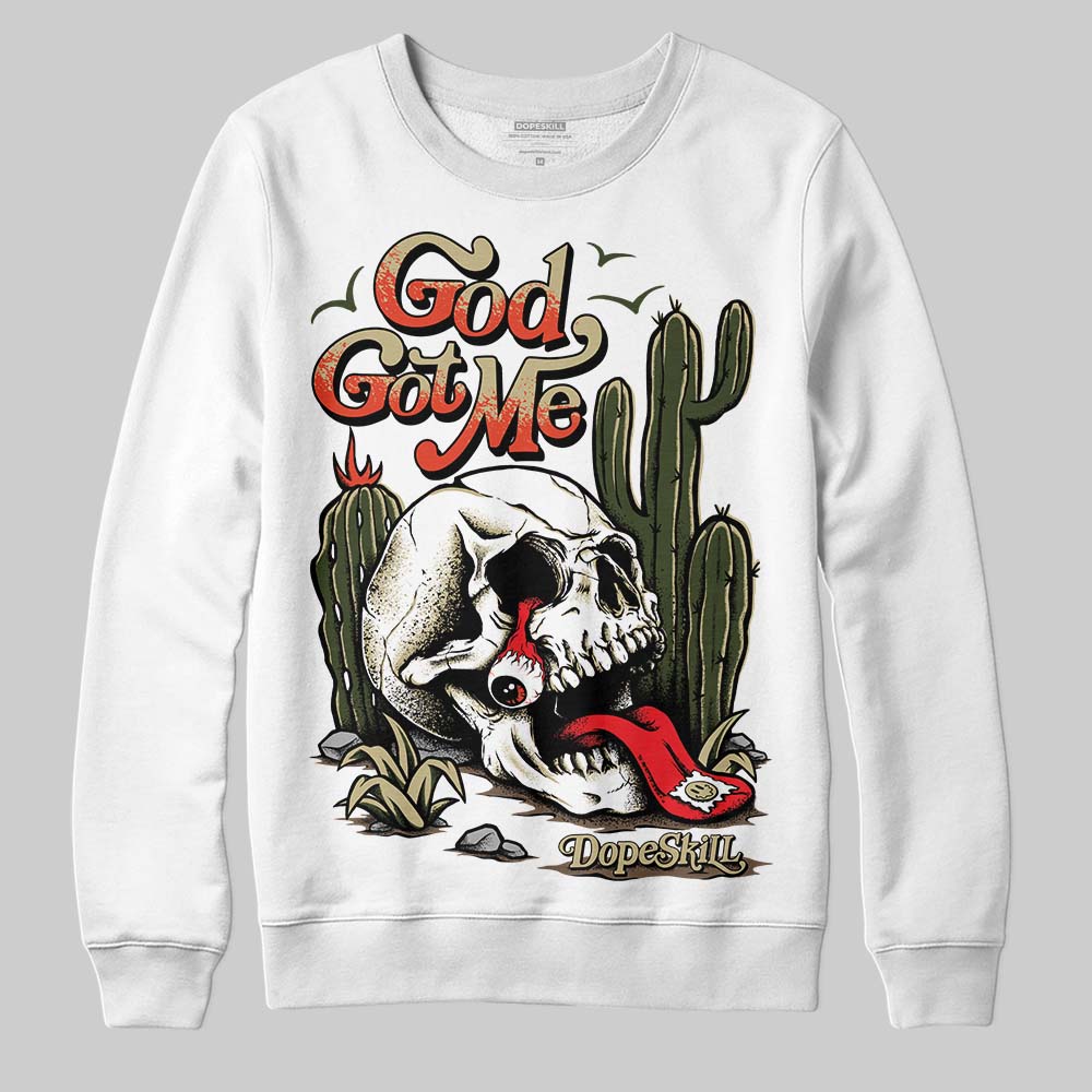 Olive Collection superstreetwear Sweatshirt God Got Me Graphic