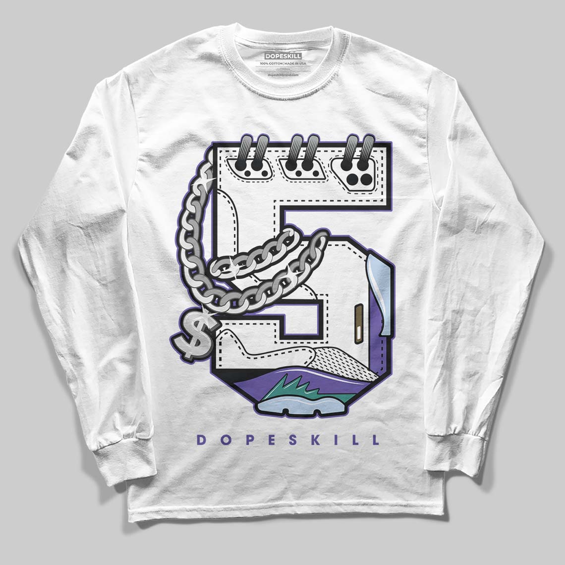 Grape 5s superstreetwear Long Sleeve T-Shirt No.5 Graphic