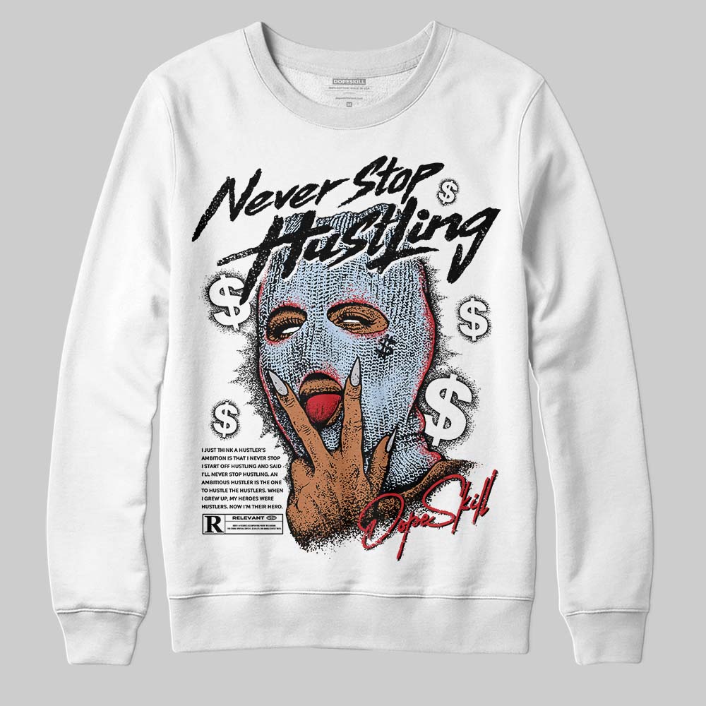 Black Metallic Reimagined 5s superstreetwear Sweatshirt Never Stop Hustling Graphic