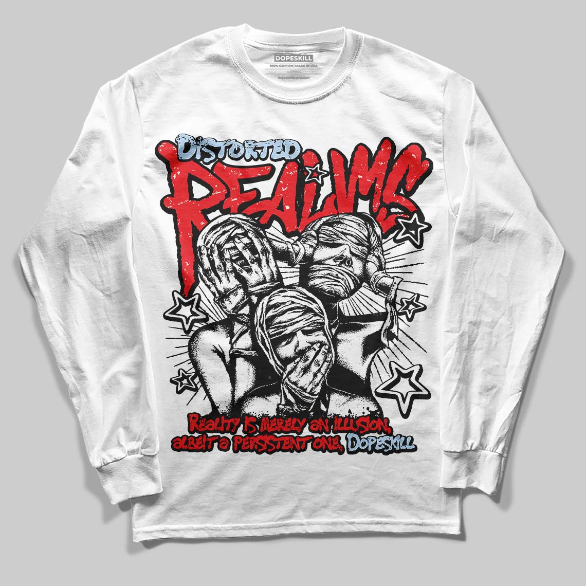 Cherry 11s superstreetwear Long Sleeve T-Shirt Distorted Realms Graphic
