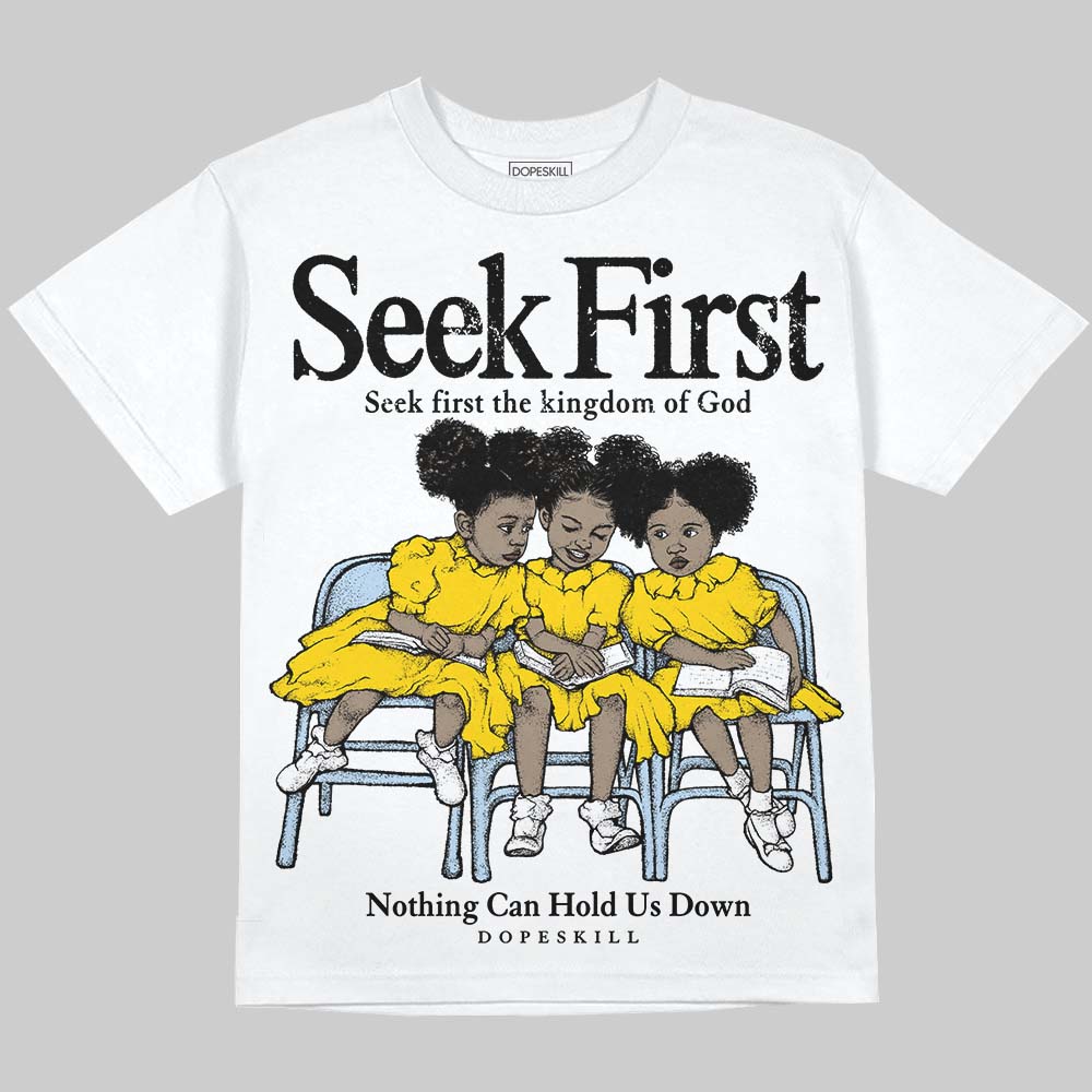 Yellow Ochre 6s superstreetwear Oversize Print T-Shirt New Seek First Graphic