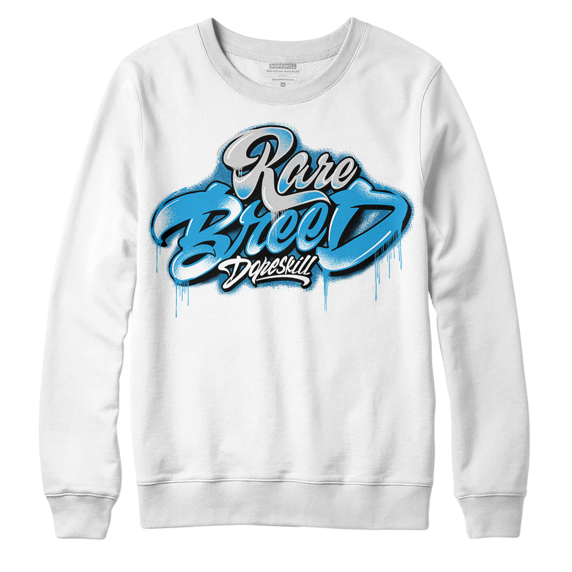 Military Blue 4s superstreetwear Sweatshirt Rare Breed Type Graphic