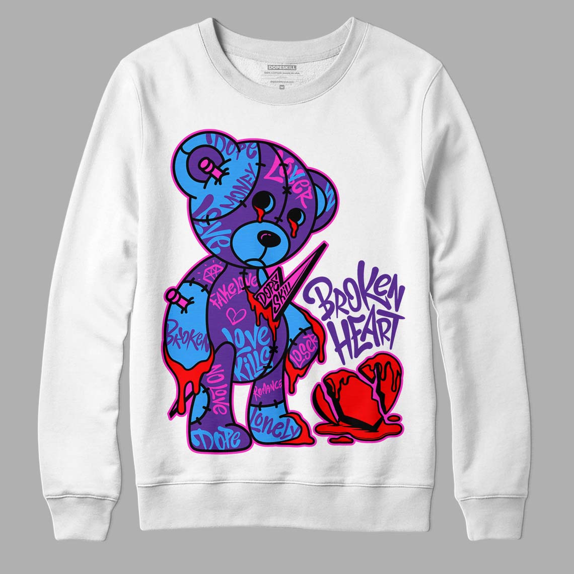 PURPLE Collection superstreetwear Sweatshirt Broken Heart Graphic