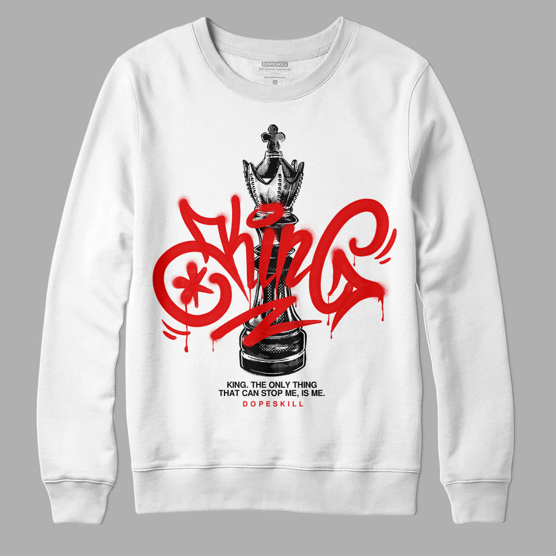 Red Cement 4S superstreetwear Sweatshirt King Chess Graphic