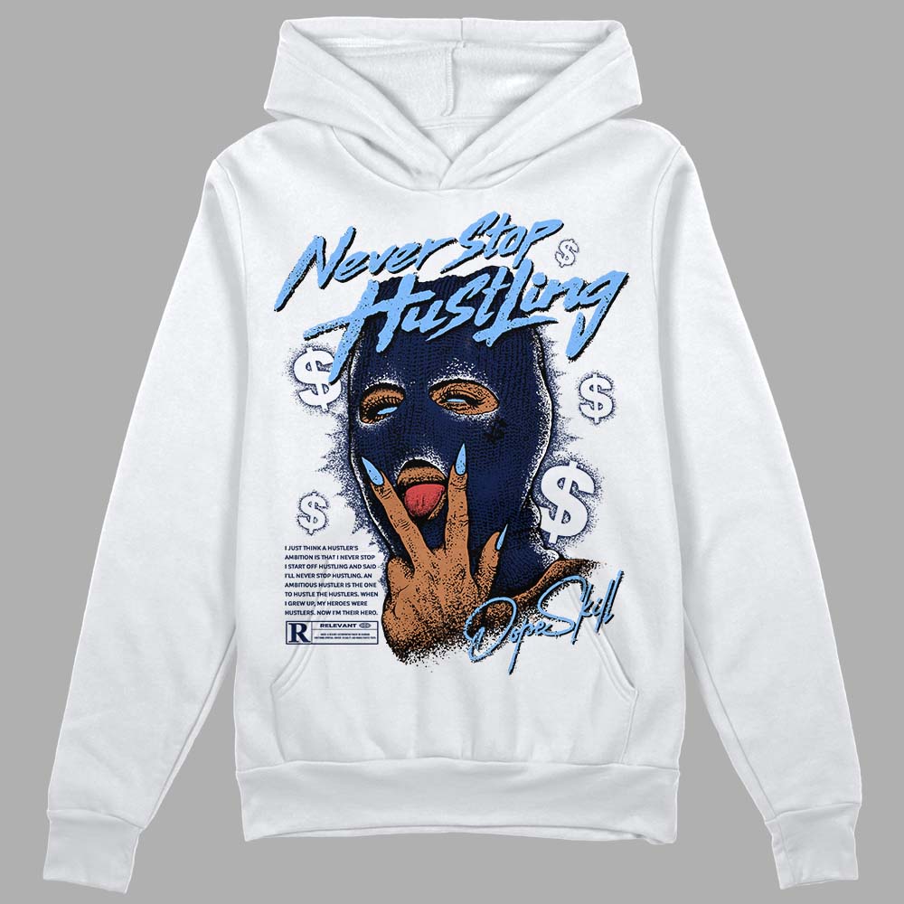Midnight Navy 5s superstreetwear Hoodie Sweatshirt Never Stop Hustling Graphic