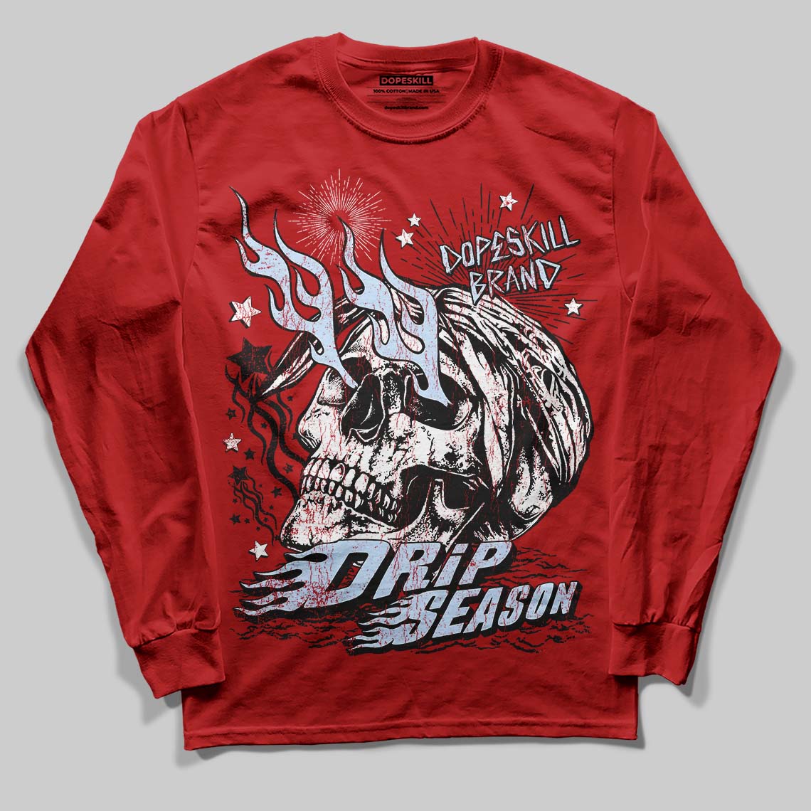 Cherry 11s superstreetwear Long Sleeve T-Shirt Drip Season Graphic