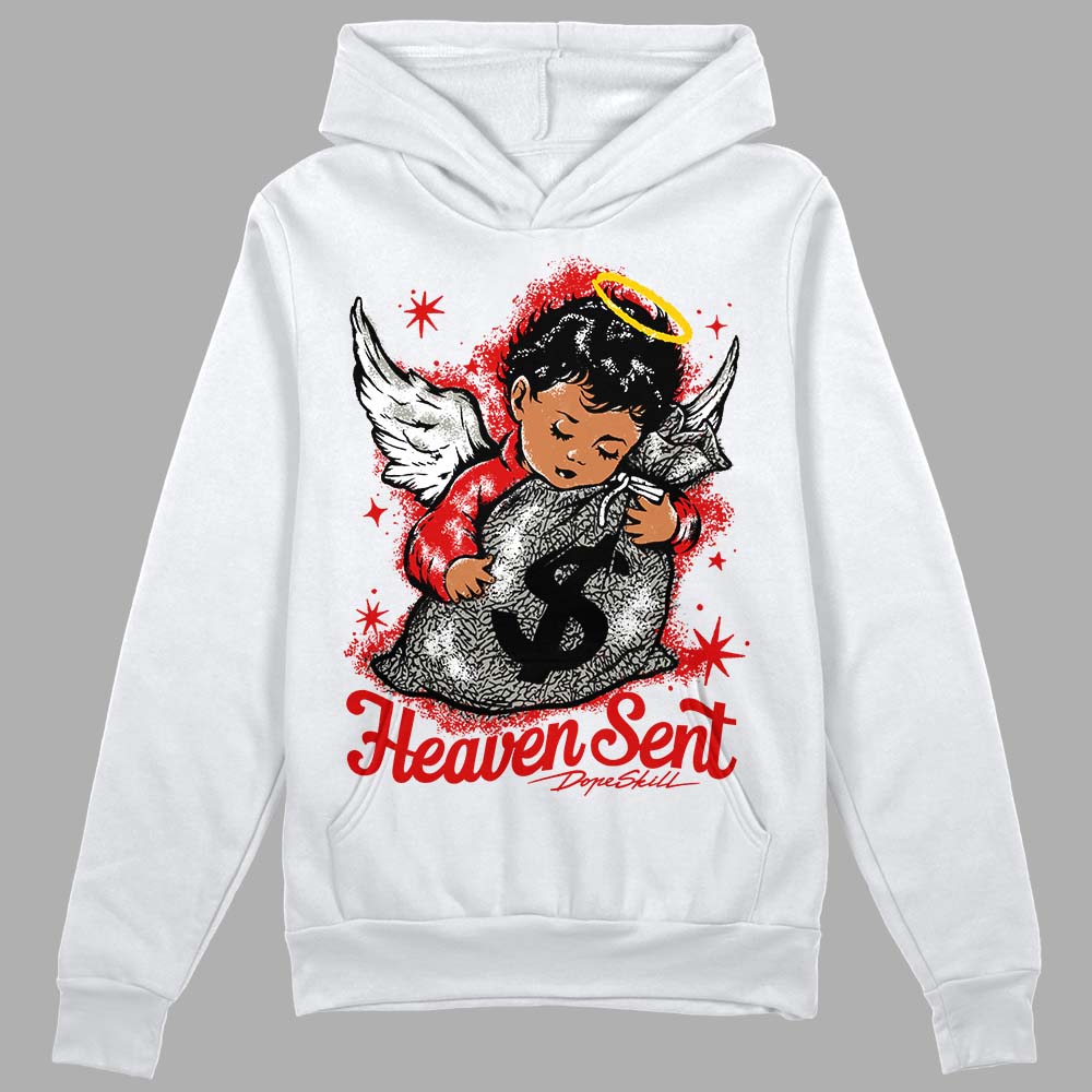 Fire Red 3s superstreetwear Hoodie Sweatshirt Heaven Sent Graphic