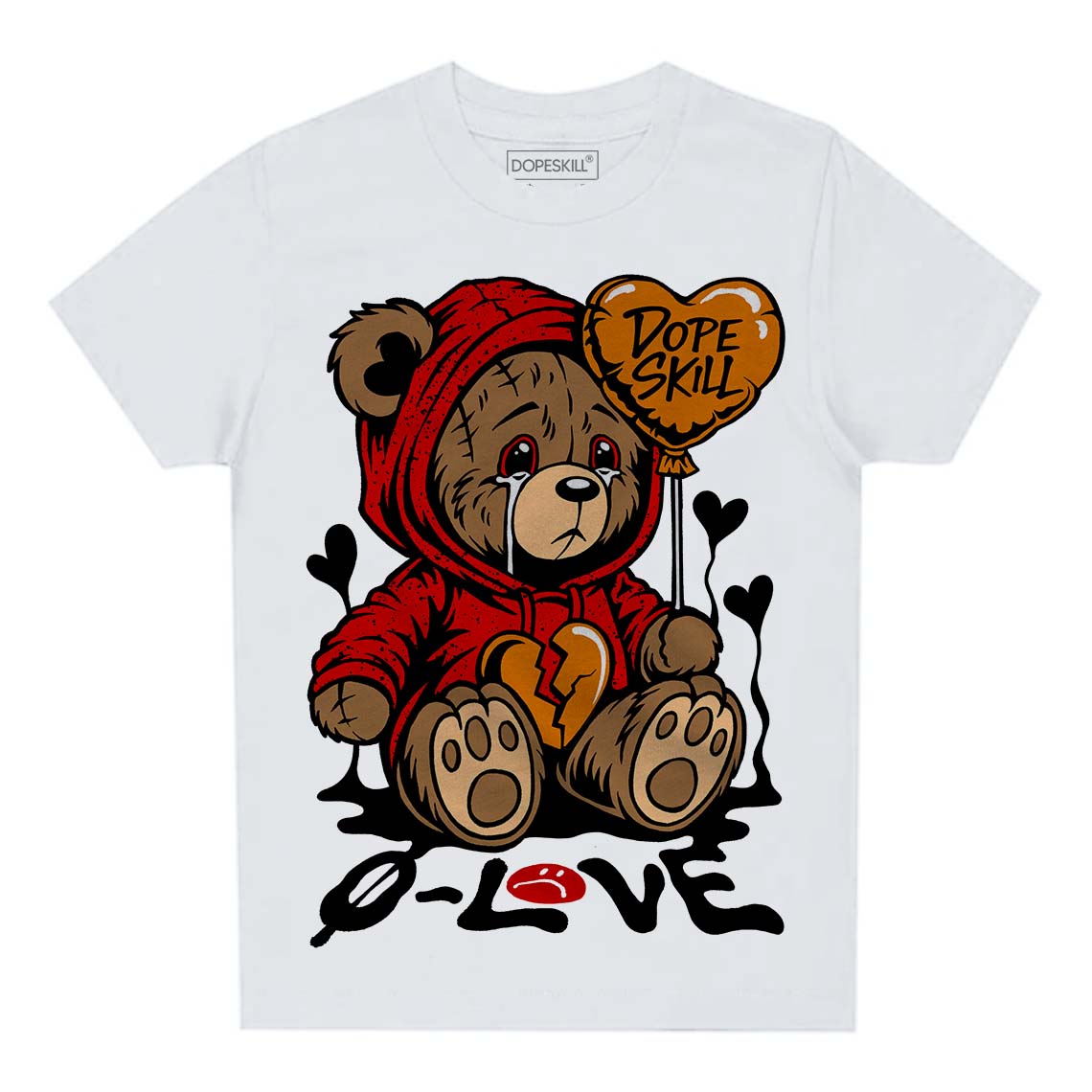 Red Cement 4S superstreetwear Toddler Kids T-shirt Broken Bear Graphic