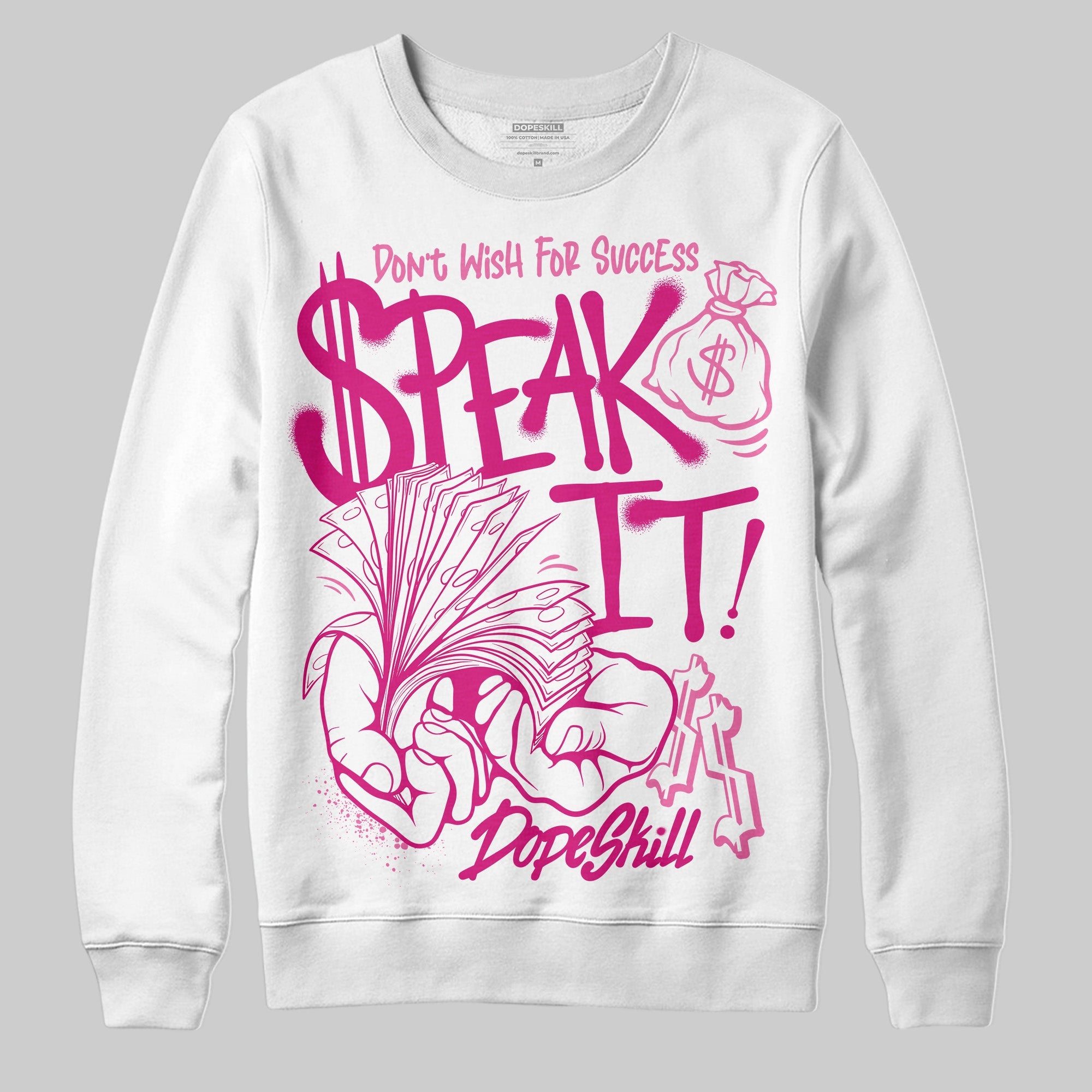 Rick RO Pink Leather Sneakers superstreetwear Sweatshirt Speak It Graphic