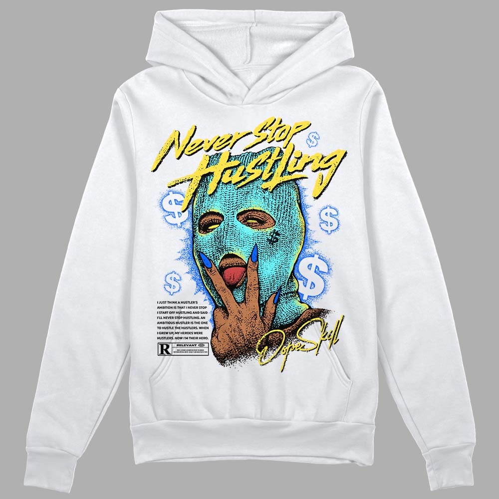 Aqua 5s superstreetwear Hoodie Sweatshirt Never Stop Hustling Graphic