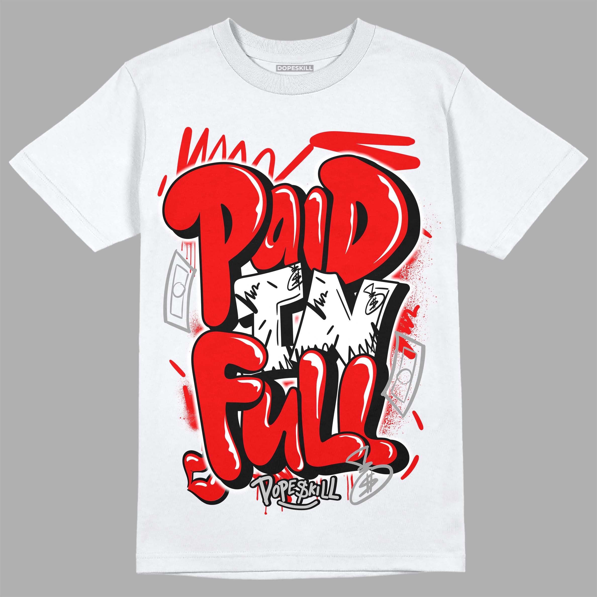 Cherry 12s superstreetwear T-Shirt New Paid In Full Graphic