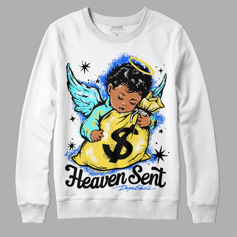 Aqua 5s superstreetwear Sweatshirt Heaven Sent Graphic
