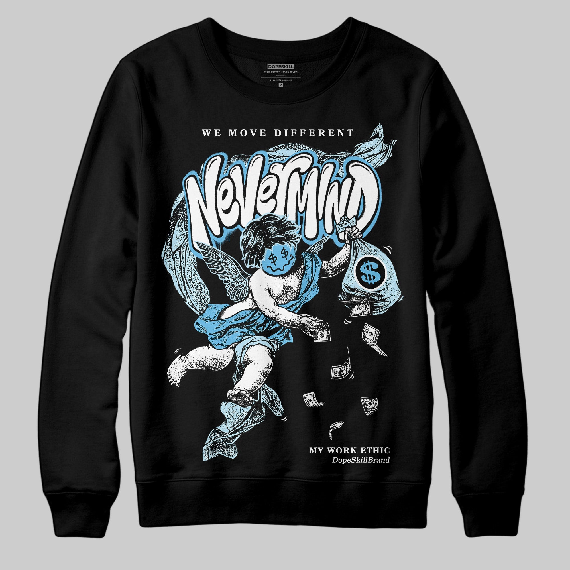 Legend Blue 11s superstreetwear Sweatshirt Nevermind Graphic