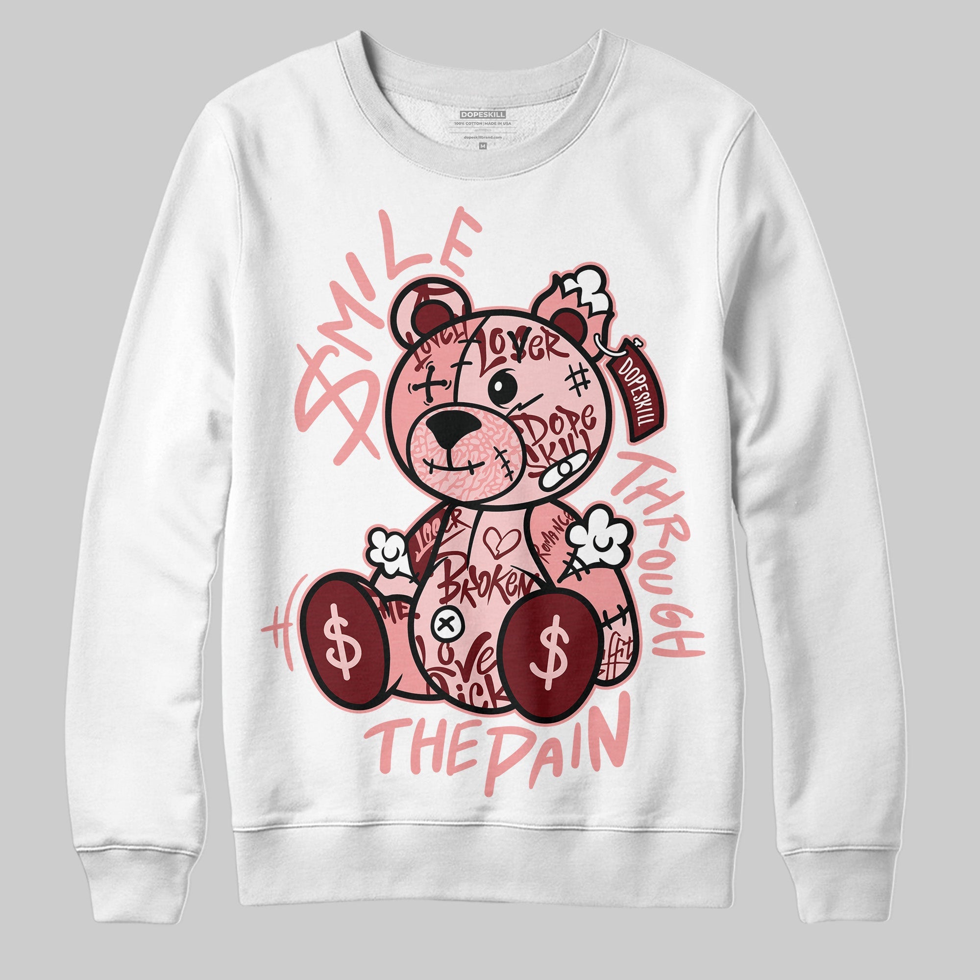 VALENTINE'S Day 3s superstreetwear Sweatshirt Smile Through The Pain Graphic