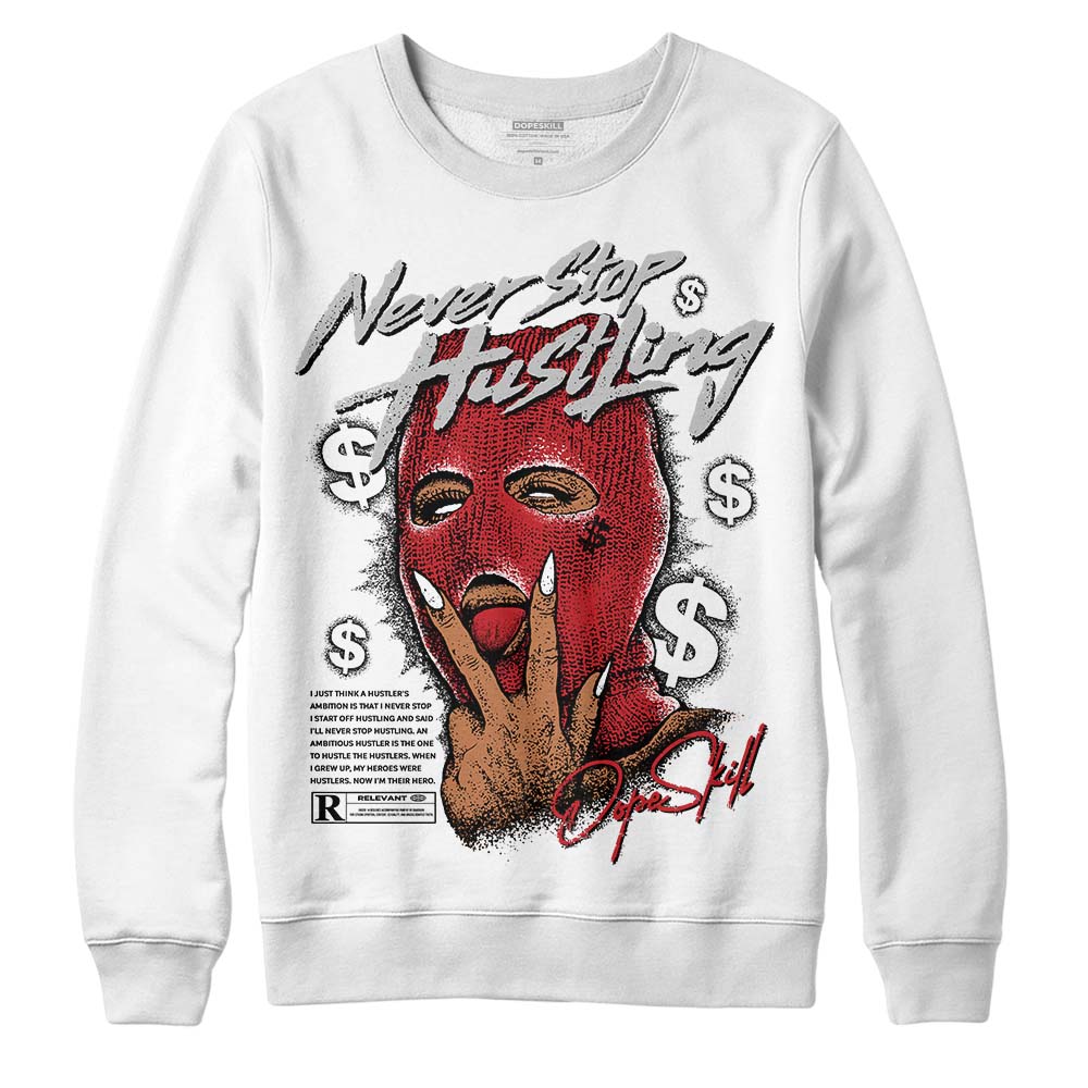 Red Taxi 12s superstreetwear Sweatshirt Never Stop Hustling Graphic