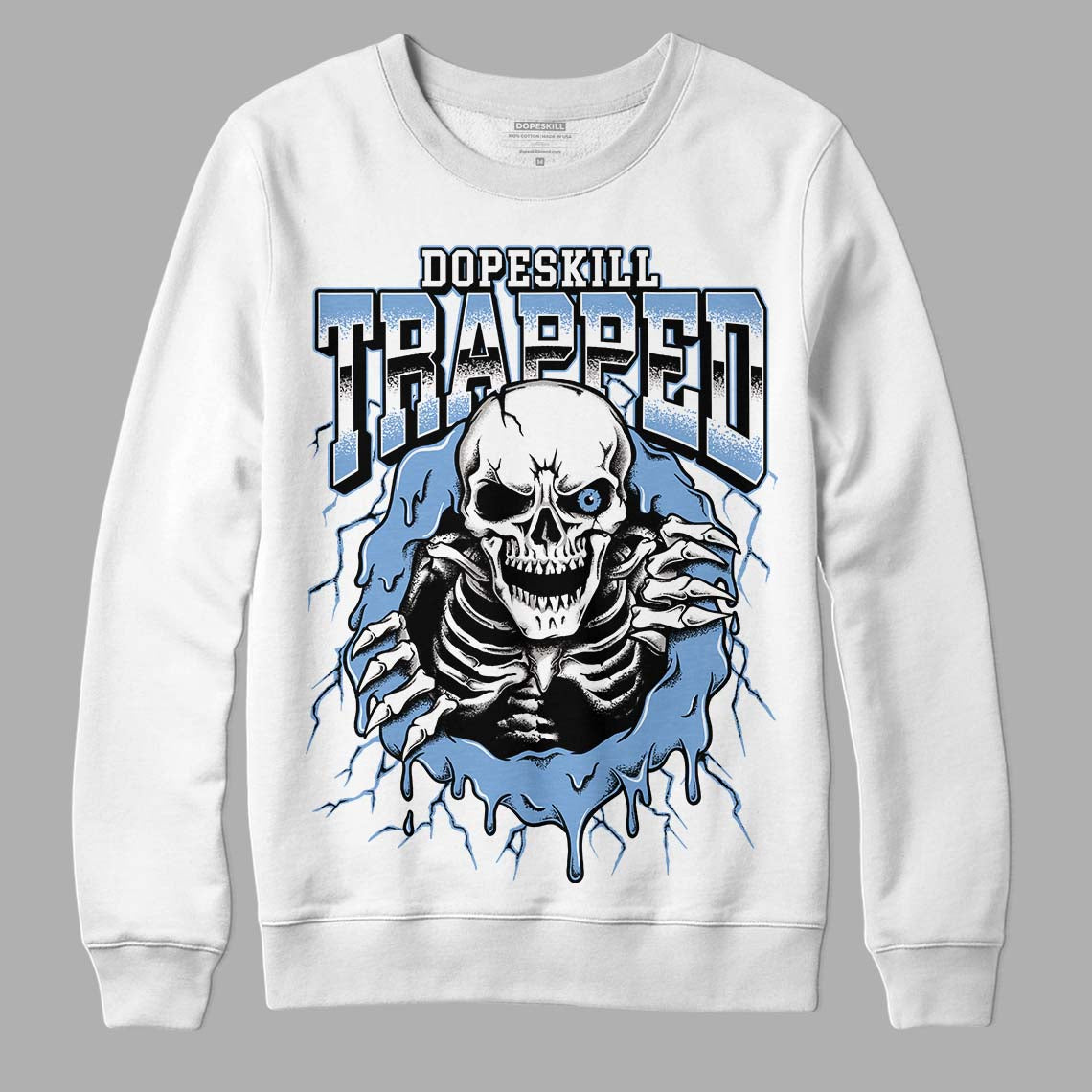 University Blue 5s superstreetwear Sweatshirt Trapped Halloween Graphic