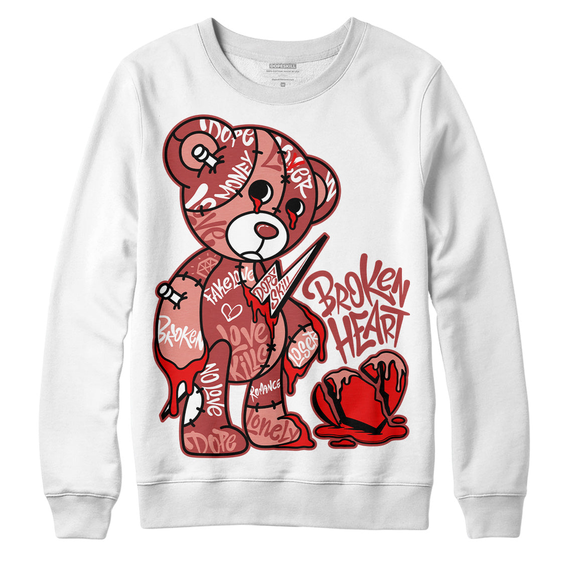 Dune Red 13s superstreetwear Sweatshirt Broken Heart Graphic