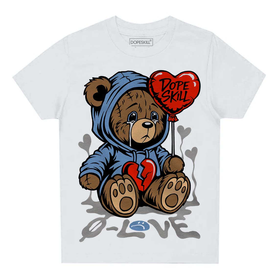 University Blue Collection superstreetwear Toddler Kids T-shirt Broken Bear Graphic