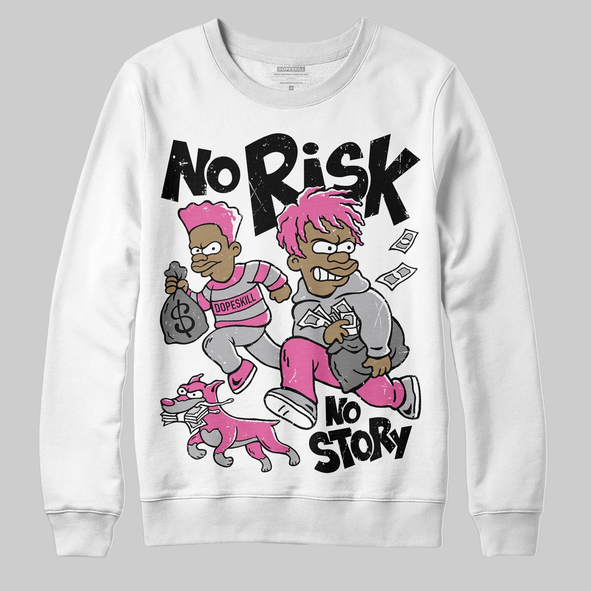 Kayano 14 Cream Sweet Pink superstreetwear Sweatshirt No Risk No Story Graphic