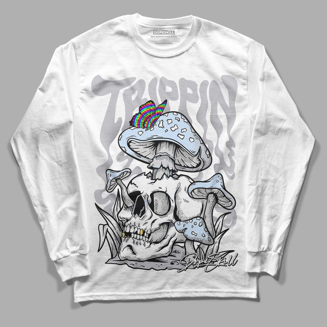 Cement Grey 11s superstreetwear Long Sleeve T-Shirt Trippin Graphic