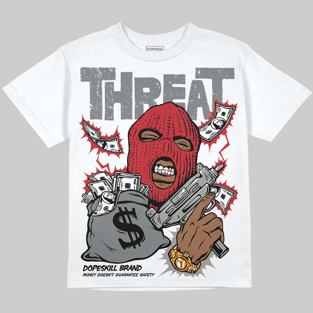 Cool Grey 9s superstreetwear Oversize Print T-Shirt Under Threat Graphic