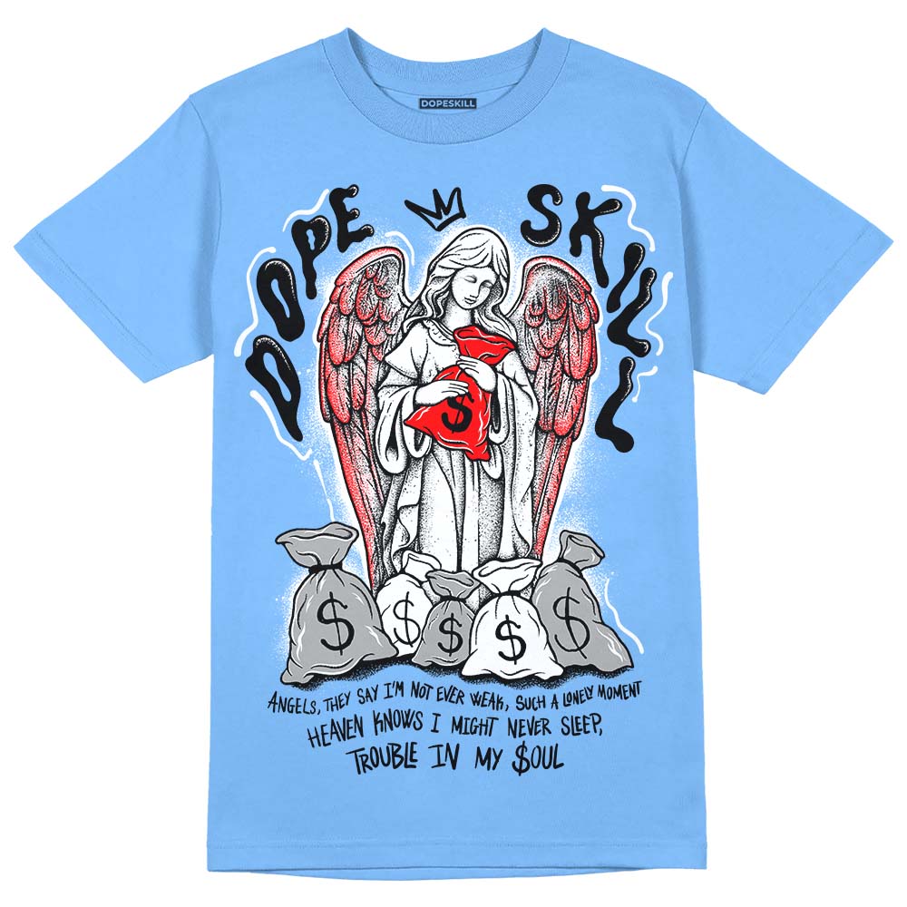Powder Blue 9s superstreetwear Sky Blue T-shirt Angels Graphic