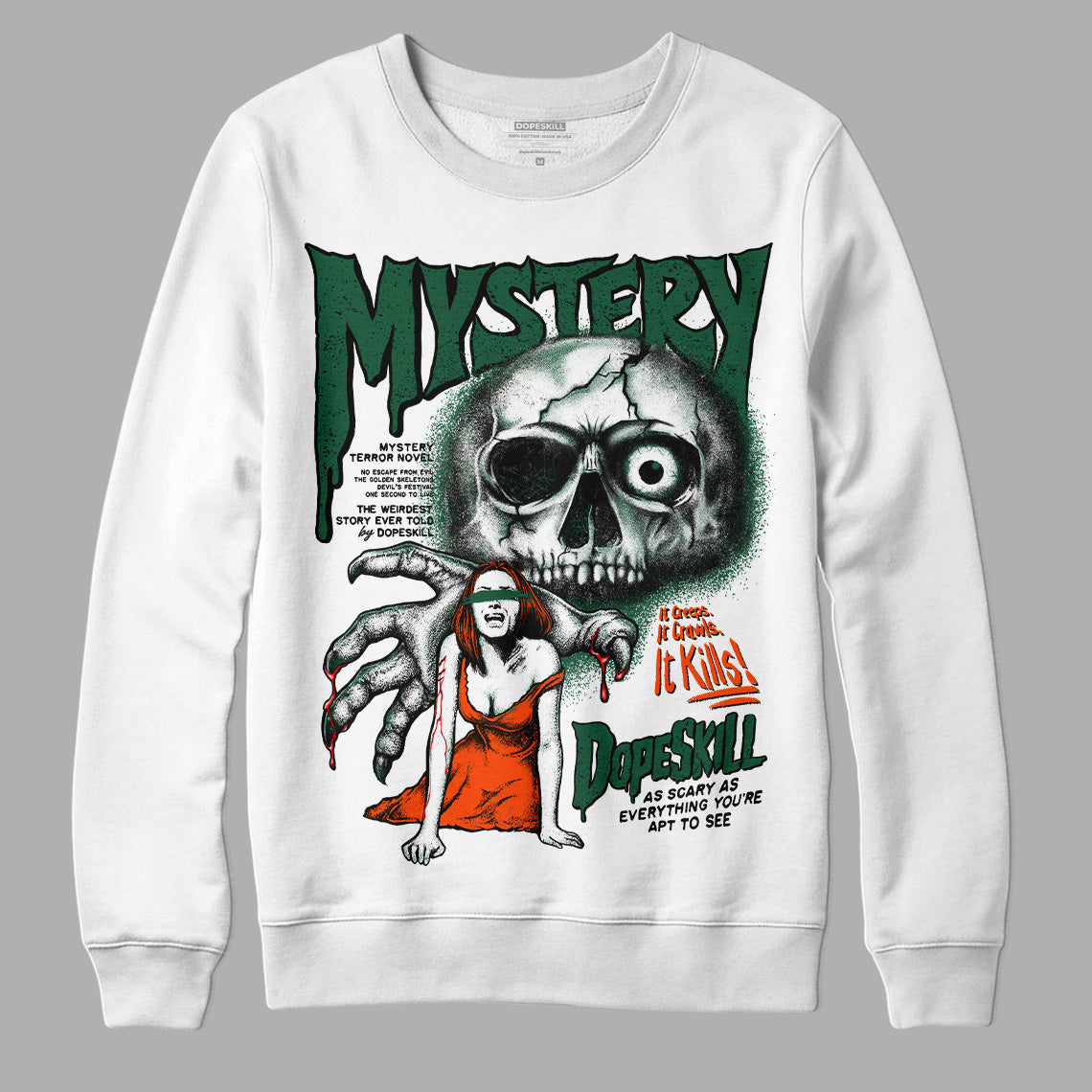 Dunk Team Dark Green Orange superstreetwear Sweatshirt Mystery Ghostly Grasp Graphic