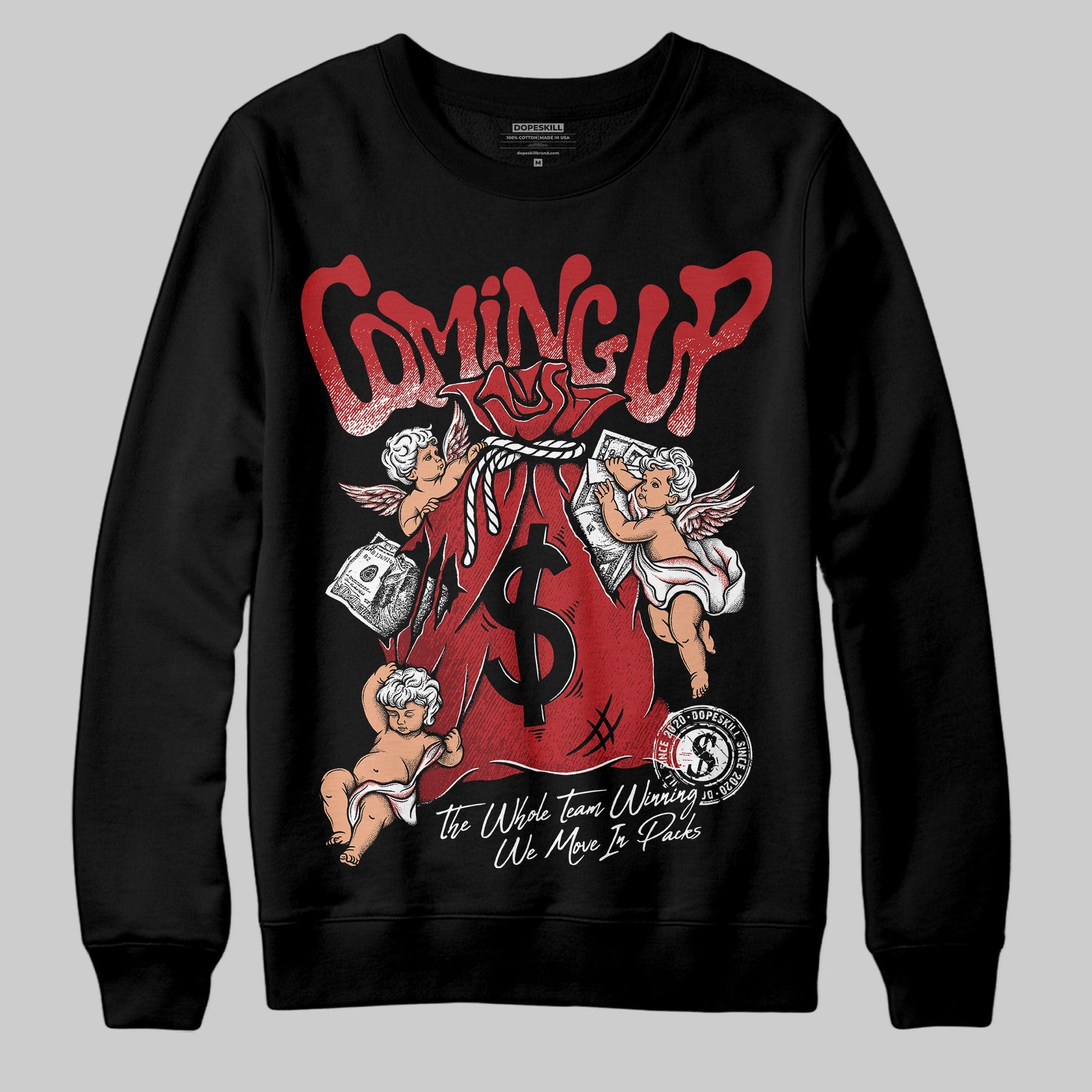 Flu Game 12s superstreetwear Sweatshirt Money Bag Coming Up Graphic