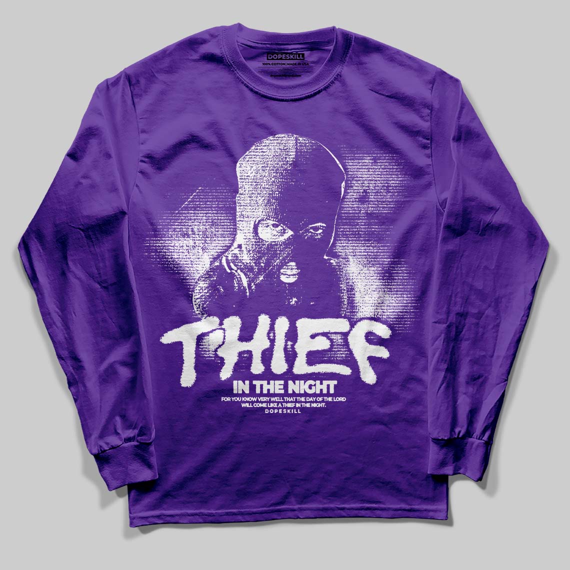 Grape 5s superstreetwear Long Sleeve T-Shirt Thief In The Night Graphic