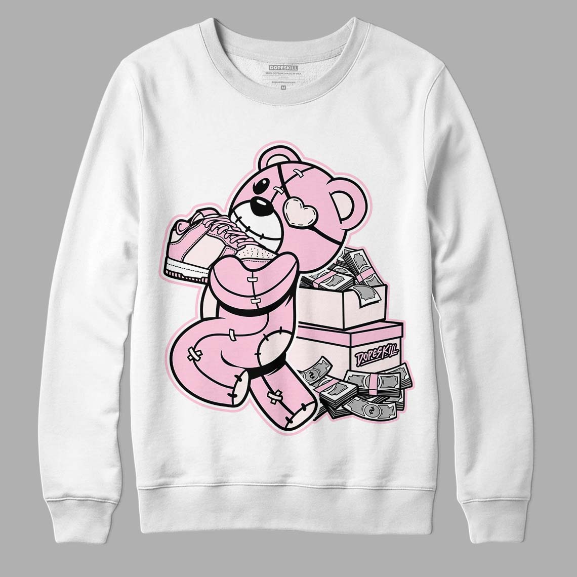 Dunk Low Pink Foam superstreetwear Sweatshirt Bear Steals Sneaker Graphic