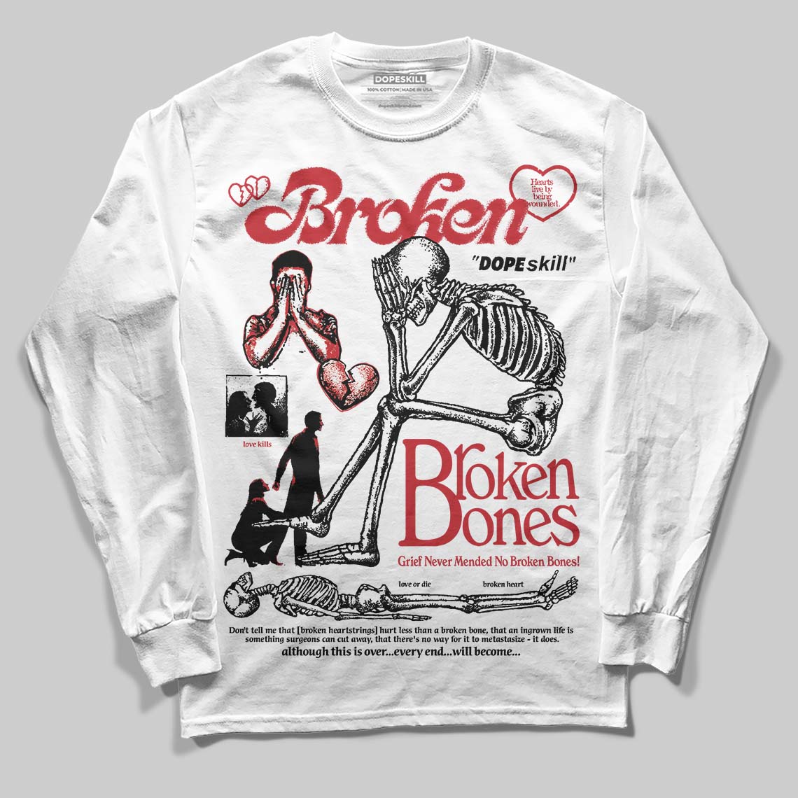 Ruby 1s superstreetwear Long Sleeve T-Shirt Broken Bones Graphic
